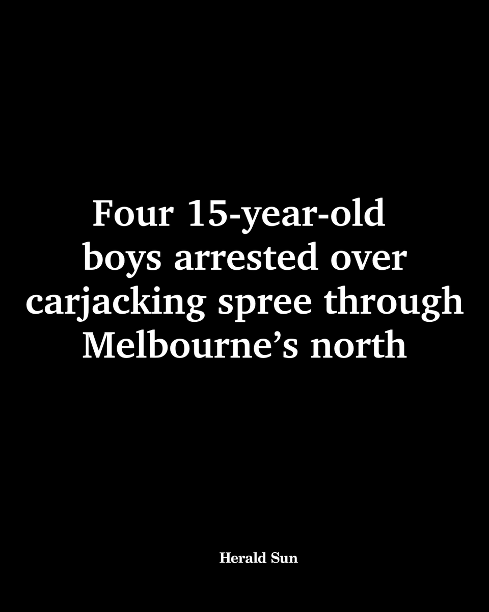 Four teenage boys are in custody after being accused of carjacking two men in Melbourne’s northwest on Friday night > bit.ly/3YFRQRH