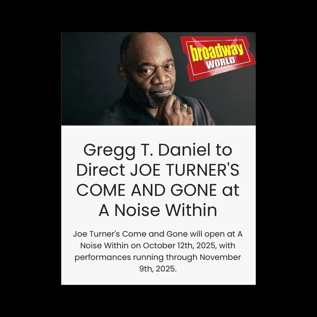 Theatre director @officialgreggdaniel is set to direct his seventh August Wilson play JOE TURNER'S COME AND GONE. This play will be shown at <a href="/anoisewithin/">A Noise Within</a> theatre on October 12th and will run until November 9th. Congratulations to Gregg! 🥳