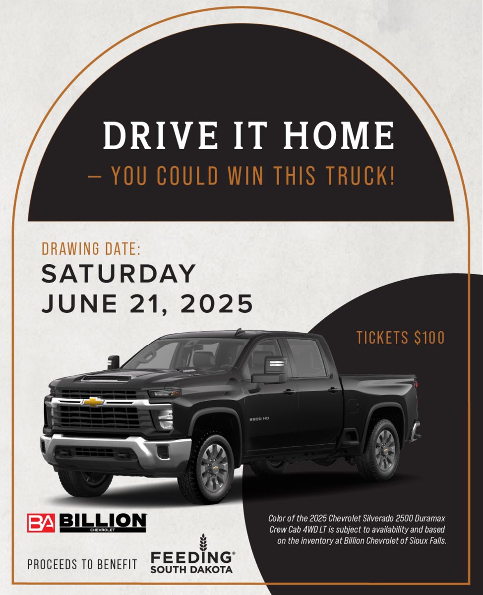 Win a Truck!! <a href="/sdcattlemensfdn/">SD Cattlemen's Foundation</a> 

bit.ly/PrimeTimeGala-…