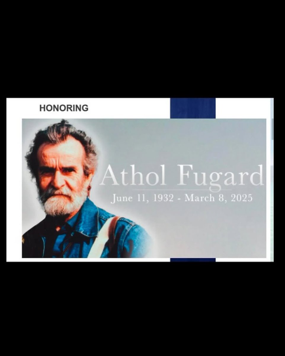 Took part in a staged reading of A Lesson From Aloes at The Fountain Theatre last night, in honor of the incredible Athol Fugard. I’ve always been a huge fan of his work and have acted in several of his plays over the years. Thrilled to have celebrated his legacy🙌🏾