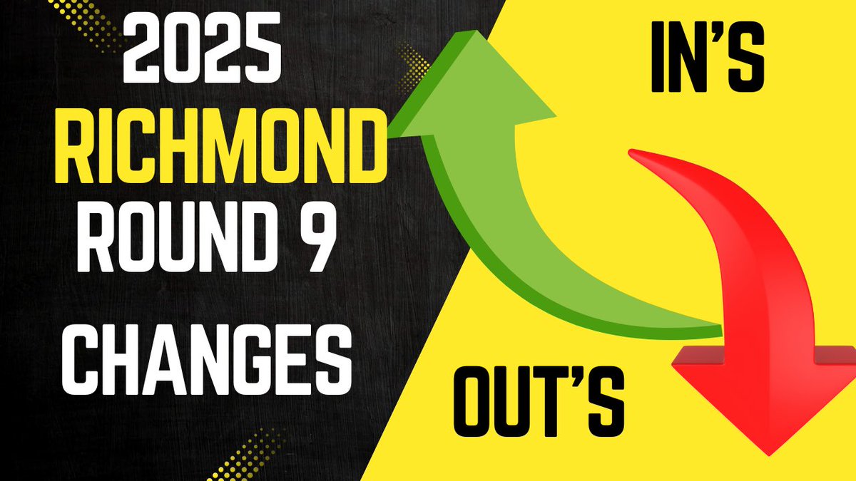 Tigercastpod's tweet image. Dim Sims all round!!

Round 9 INs and OUTs

Link below to video ⬇️⬇️

youtu.be/ozO68sMvWMs?si…

#richmond #afl #round9 #footy