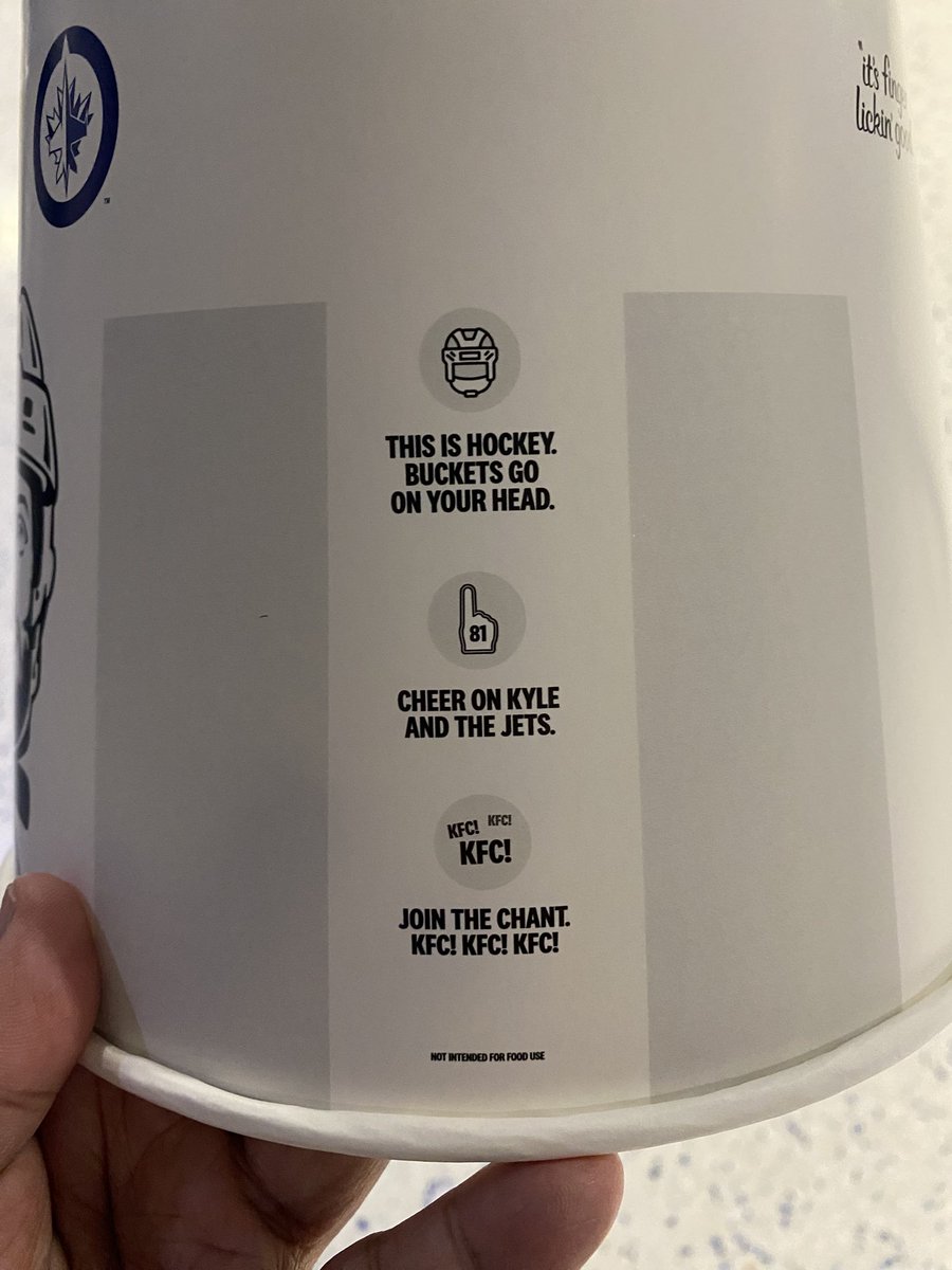 VincentDynamo's tweet photo. lol @kfc_canada this absolute genius!!!!!! @NHLJets #GoJetsGo #KyleConnor https://t.co/eQ5XCIKnKG