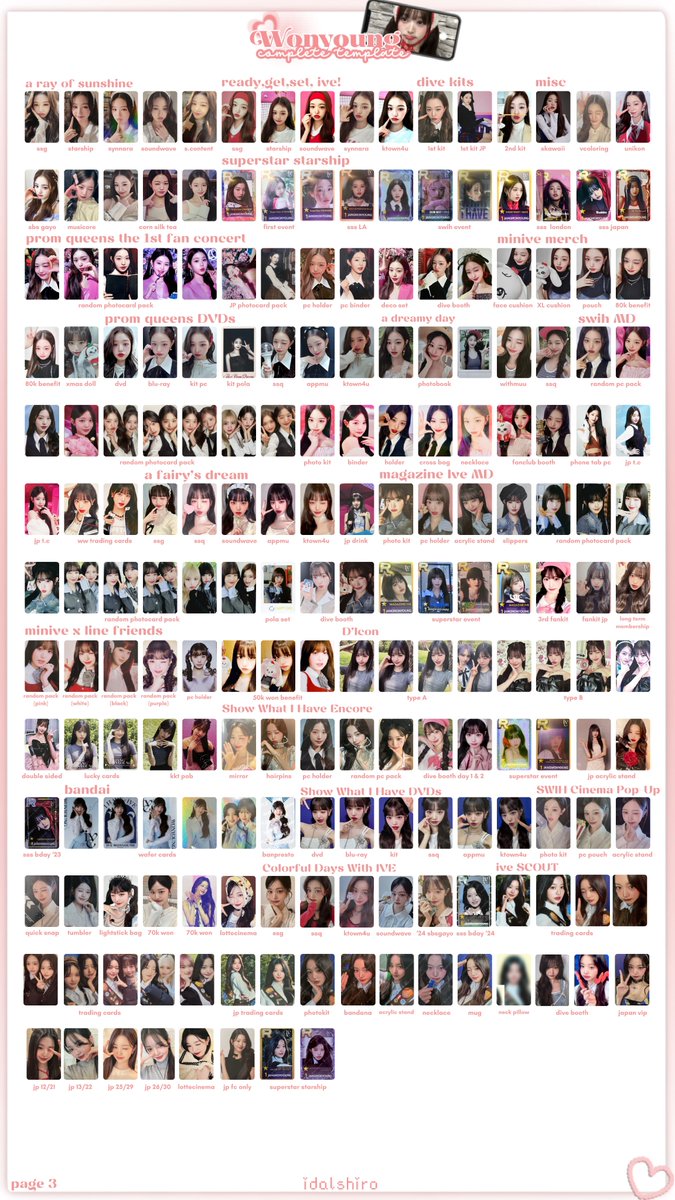 idalshiro's tweet photo. ive | 아이브 non-album template [updated 10.05] 
gaeul, yujin, rei, wonyoung
drive at the end | ctto scans / pics #IVE #ANYUJIN #GAEUL #REI #JANGWONYOUNG #LIZ #LEESEO #유진 #가을 #레이 #원영 #리즈 #이서 #IveSCOUT https://t.co/8Ln74ev3W8