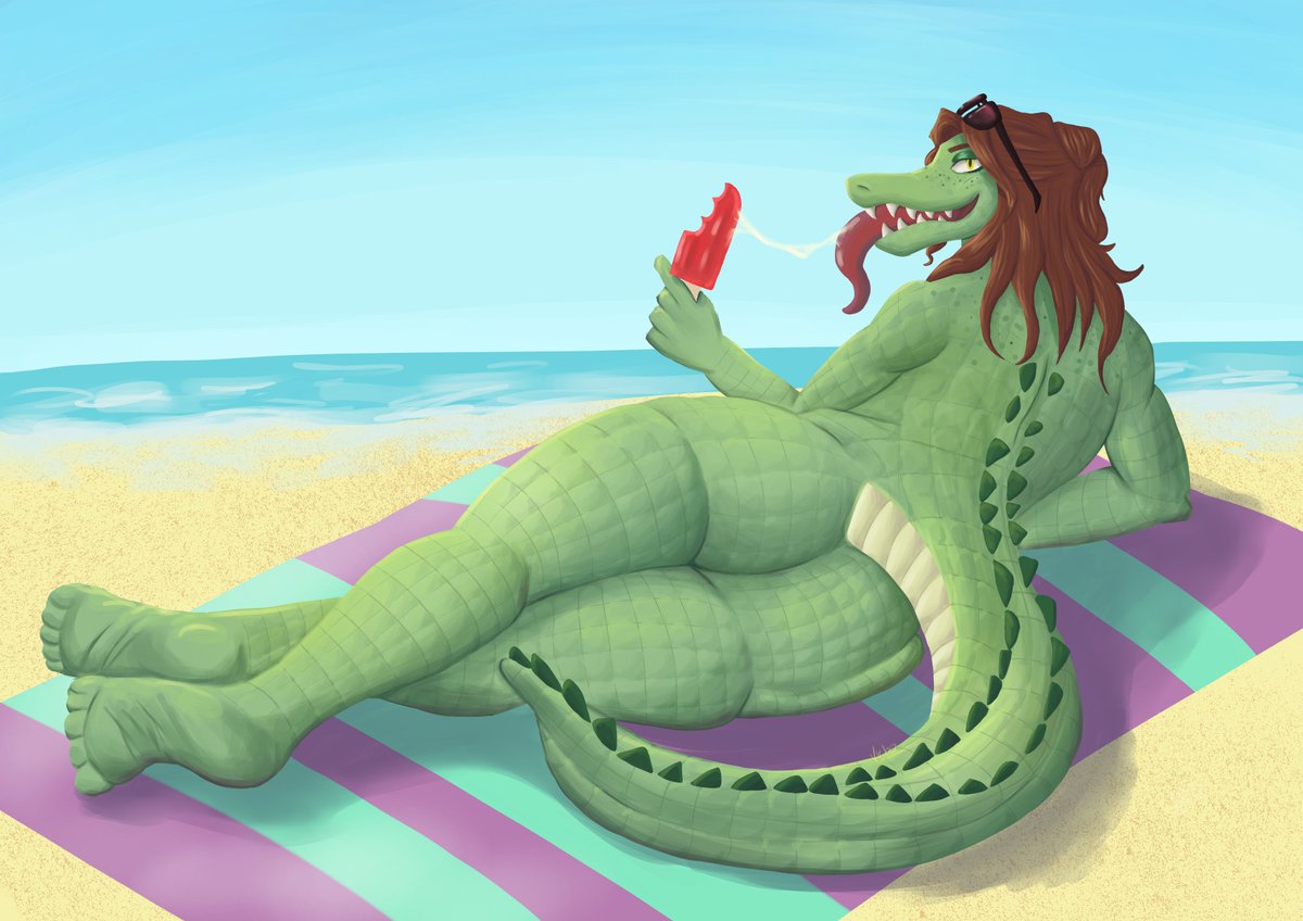 vicho_lamb's tweet photo. just a lady relaxing on a beach https://t.co/WwEk2kF5KX
