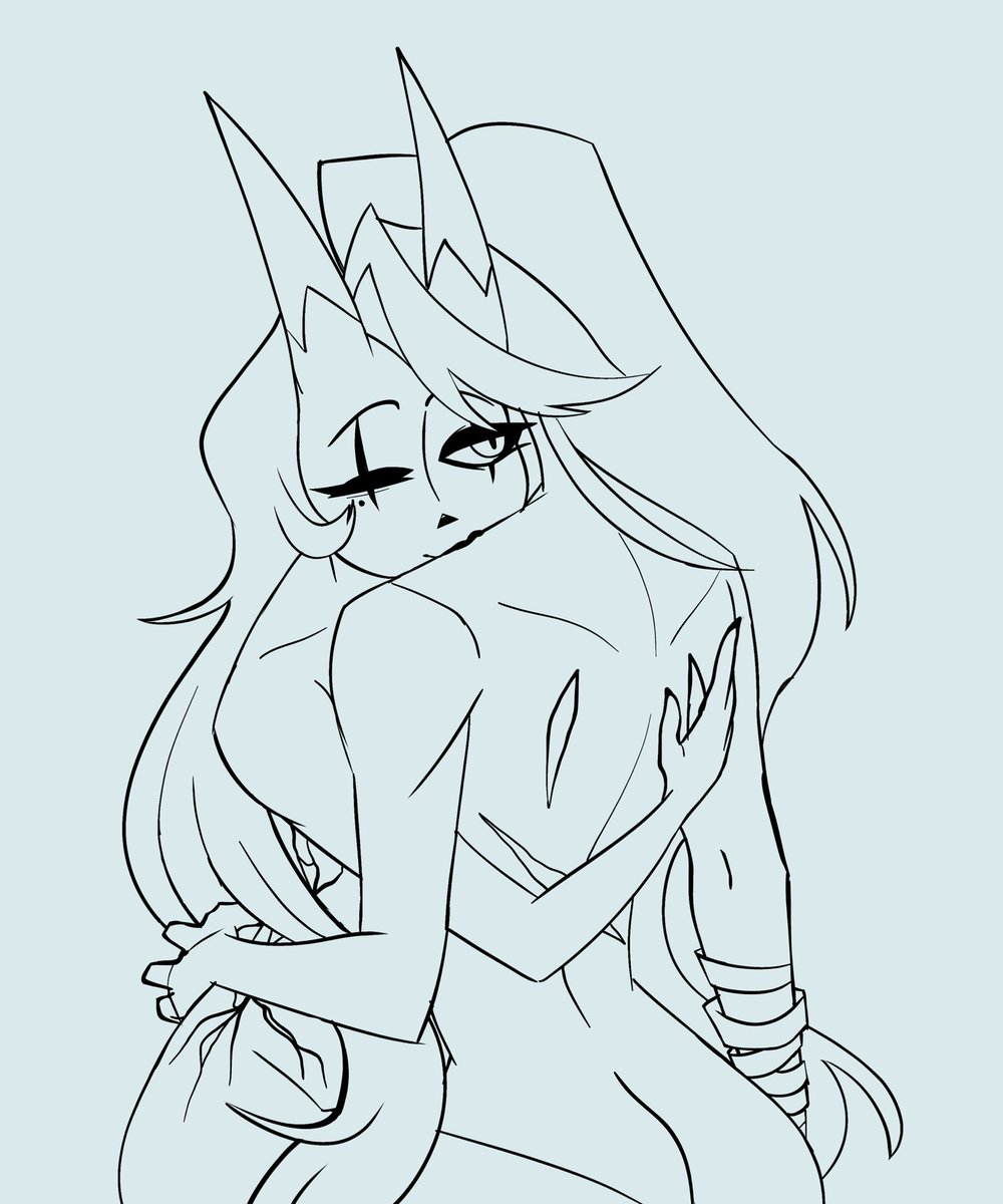 doodlezkat's tweet photo. have some wips !! (never gon finish em..)
#hazbinhotel #chaggie
#evelith #serapherd https://t.co/l1cu3tZSAx