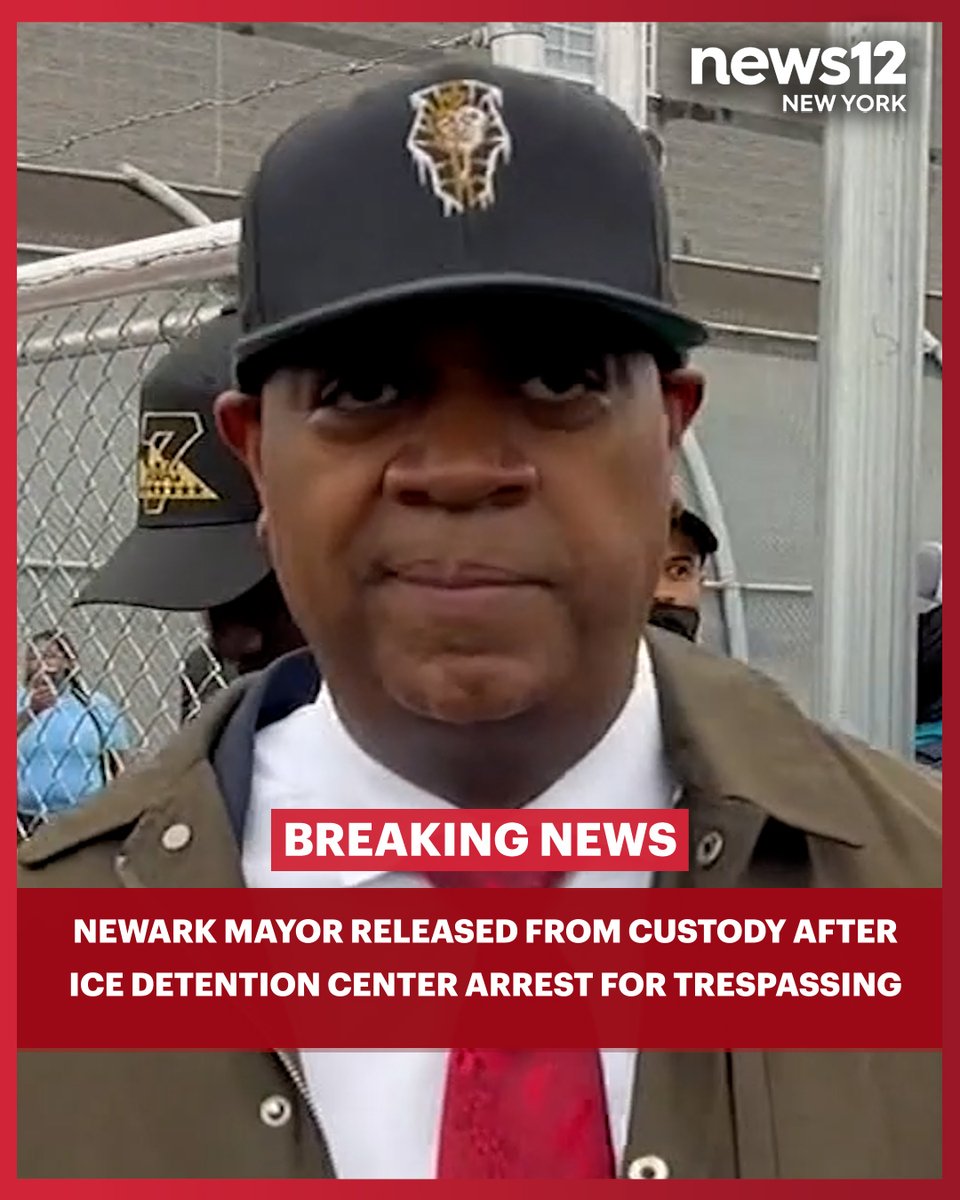BREAKING NEWS: Newark Mayor Ras Baraka released from custody after being arrested at ICE facility protest. 

#News12 #NewYork #Newark #NewJersey #Protest #ICE #BreakingNews #MayorRasBaraka #DetentionCenter #LocalNews #News
bit.ly/4kaP3Il