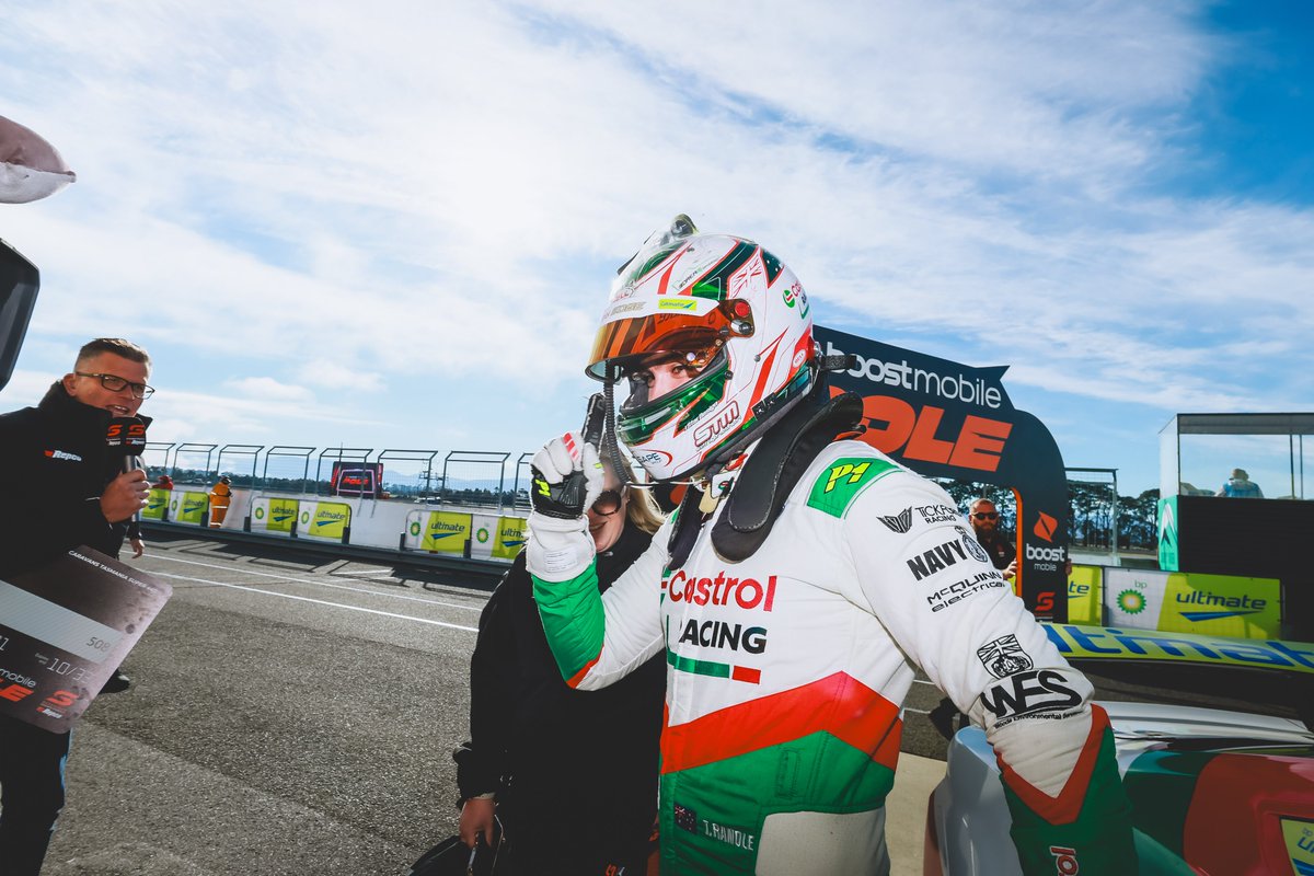 #Supercars | <a href="/thomasrandle49/">Thomas Randle</a> makes a fast start on Saturday in Tasmania, taking pole for Race 11 and P2 for Race 12!

Race 11
P1 - Randle
P3 - Waters
P7 - Wood
P9 - Kostecki

Race 12
P2 - Randle
P8 - Waters

#RepcoSC