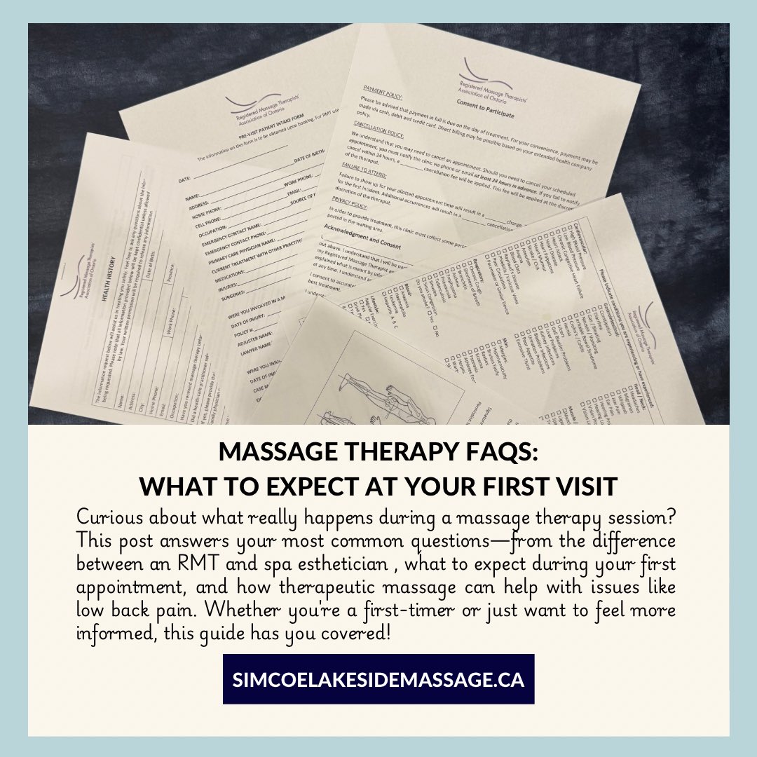 New blog out! What to expect at your first massage &amp; why choosing a Registered Massage Therapist matters. Don’t settle for less—your health deserves a pro. #MassageTherapy #Wellness

Click on link to read my blog
👉 simcoelakesidemassage.ca/your-barrie-fi…