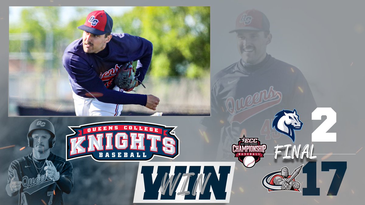 Queens College Knights (@qcknights) on Twitter photo ๐๐๐๐ ๐๐ ๐๐๐ ๐
๐๐๐๐๐โผ๏ธ Behind early runs, senior Nick Kozerski fires his first career complete game to lead <a href="/QC_Baseball/">Queens College Baseball</a> to a 17-2 victory over Mercy and advance to Saturday's <a href="/ECCSports/">East Coast Conference</a> Championship Game! #knightnation
Full recap to follow ๐๐๐๐ ๐๐ ๐๐๐ ๐
๐๐๐๐๐โผ๏ธ Behind early runs, senior Nick Kozerski fires his first career complete game to lead <a href="/QC_Baseball/">Queens College Baseball</a> to a 17-2 victory over Mercy and advance to Saturday's <a href="/ECCSports/">East Coast Conference</a> Championship Game! #knightnation
Full recap to follow