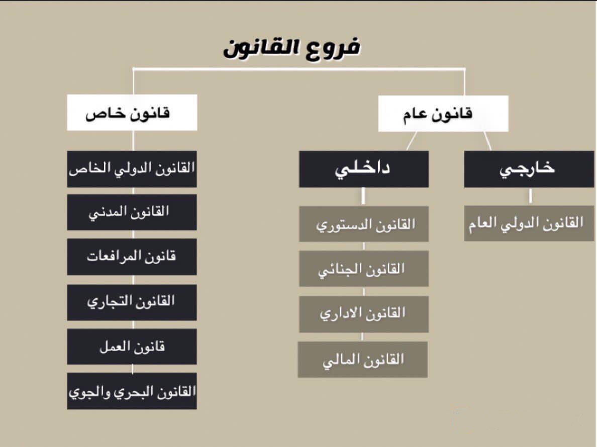 فروع القانون ⚖️