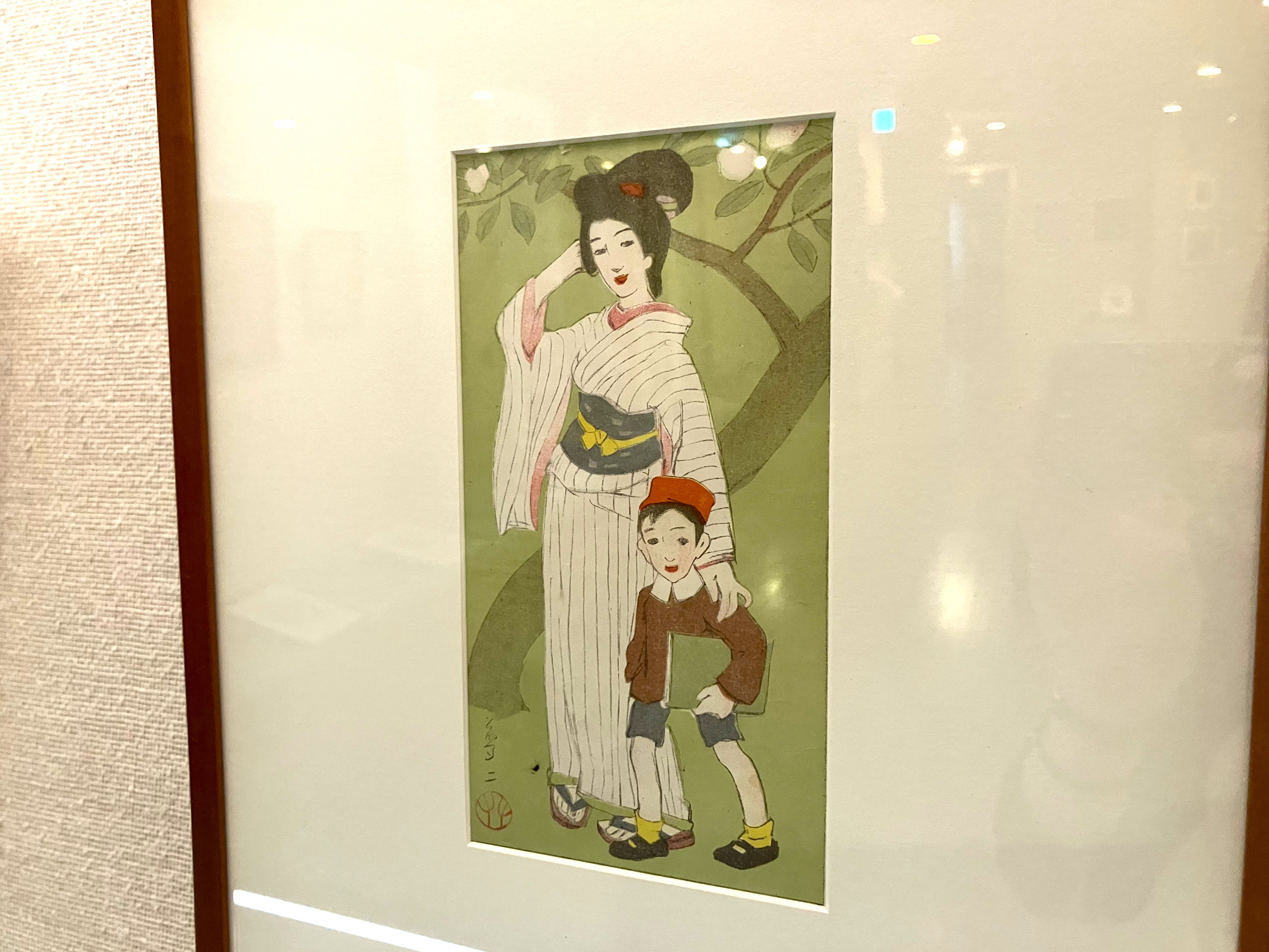 竹久夢二 額入り絵 弥生美術館著本をお付けします！の通販 by