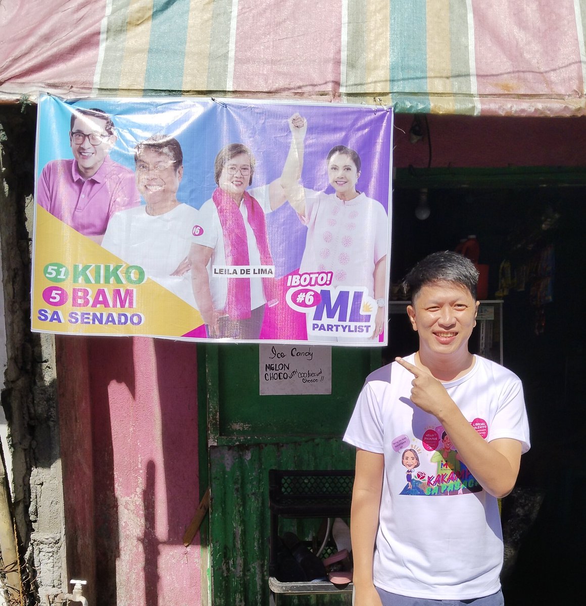 TitoTok88's tweet photo. Kahit wala pang gaanong tulog dahil late nakauwi from work magiikot para ipanalo sina #KikoBam2025 na may #HeidiMendoza #Akbayan #TaraML @kikopangilinan #LastPush https://t.co/MV1N5v3W1n