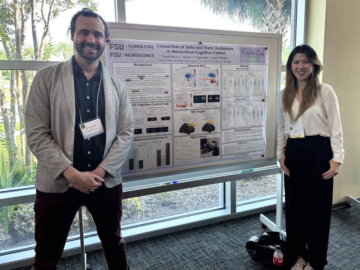 DylanWLi's tweet image. Today I presented at my first-ever conference - FCNC at Orlando! Grateful for the chance to share my first-year project with the best mentor @justinmriddle and learn from such an inspiring neuroscience community 🧠💜⚡️