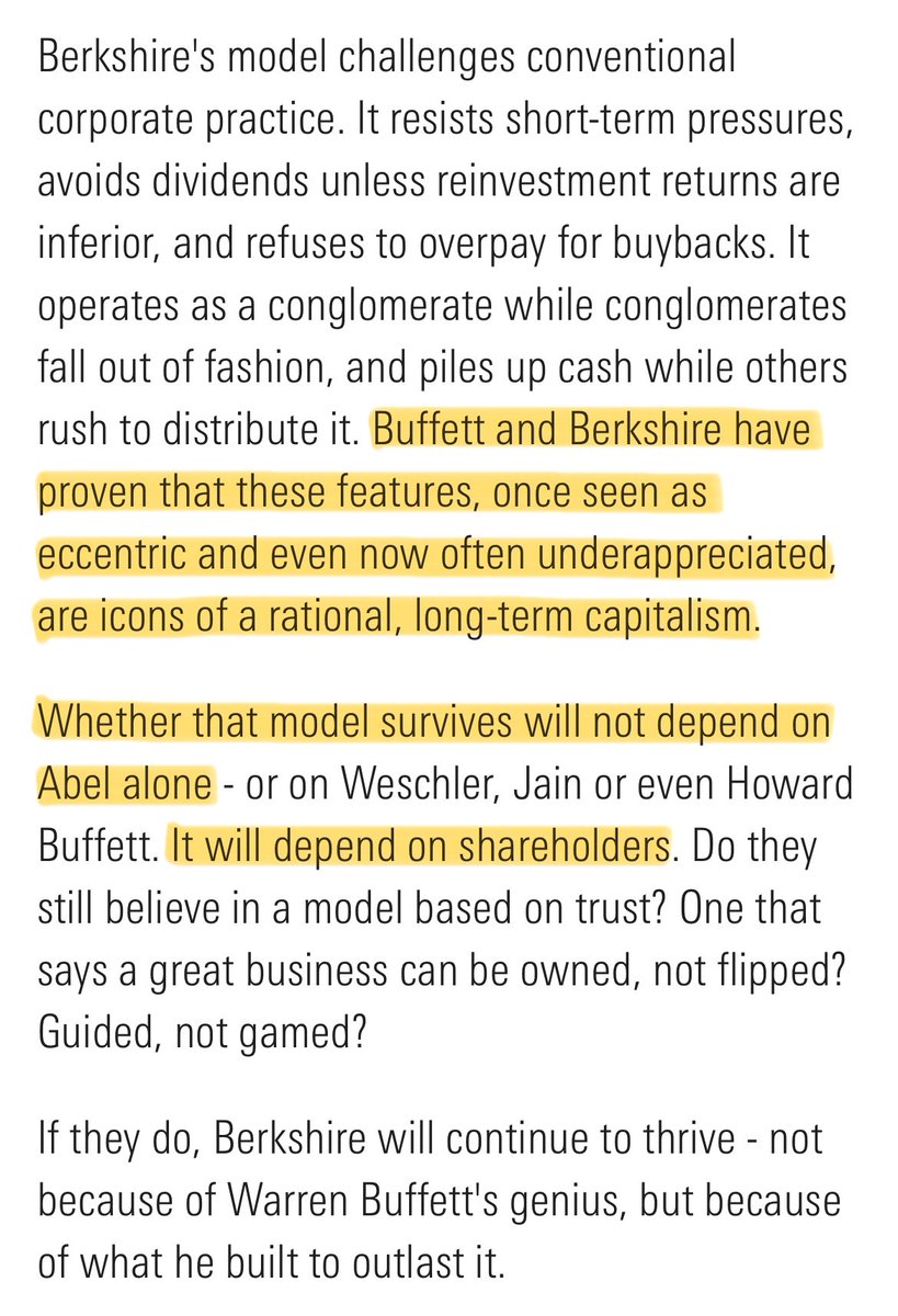 kejca's tweet image. Lawrence Cunningham (The Essays of Warren Buffett) on the future of Berkshire Hathaway and Buffett's succession plan.
