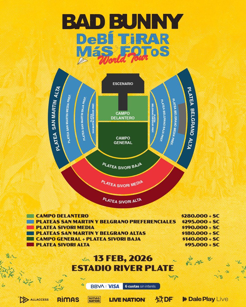"Bad Bunny":
Porque se conocieron los precios para su show en Argentina