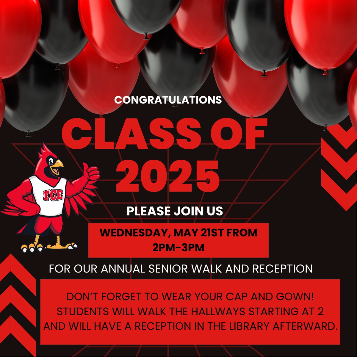 We are looking forward to celebrating our former Cardinals who are graduating this year! Please click on the following link to RSVP. forms.gle/fVvEgeM6Dq2sPh…