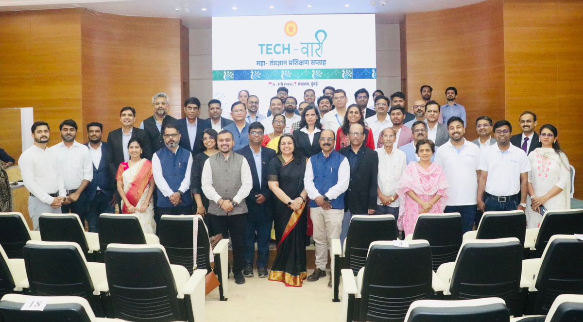 MSInSociety's tweet image. What does it take to create the biggest demo day in India’s startup–governance ecosystem?
Maharashtra just did it.
On 9th May 2025, Maha-RISE, the flagship startup pitching session under the #TechWari initiative, brought together 24 winning startups from Maharashtra Startup…