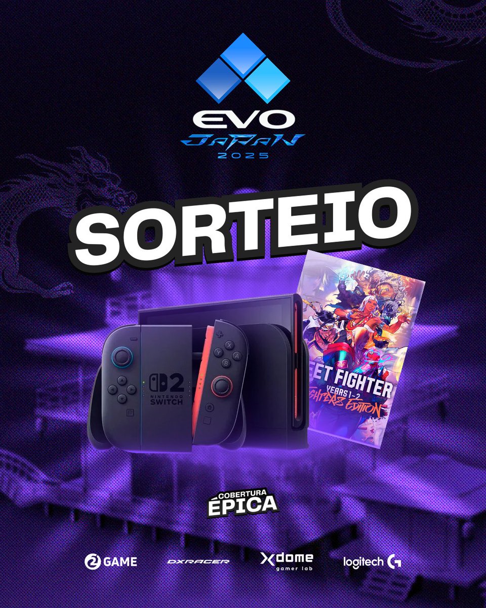 2GAME FGC (@2gamefgc) on Twitter photo 💜 ALERTA DE SORTEIO ÉPICO PARA OS FÃS DA ROXINHA! 💜
A 2GAME, em parceria com o <a href="/viniFGC/">Vini Oliveira</a> do canal Punho do Dragão, vai fazer história durante a #EVOJapan2025 !
Vamos descobrir quem será um dos primeiros sortudos GANHAR UM NINTENDO SWITCH 2 no mês de lançamento do novo 💜 ALERTA DE SORTEIO ÉPICO PARA OS FÃS DA ROXINHA! 💜
A 2GAME, em parceria com o <a href="/viniFGC/">Vini Oliveira</a> do canal Punho do Dragão, vai fazer história durante a #EVOJapan2025 !
Vamos descobrir quem será um dos primeiros sortudos GANHAR UM NINTENDO SWITCH 2 no mês de lançamento do novo
