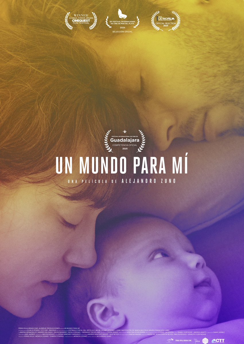 “Un mundo para mí”, mi ópera prima, tendrá su estreno nacional en la 40ª edición del maravilloso Festival Internacional de Cine en Guadalajara como parte de las secciones en competencia por el Premio Mezcal y el Premio Maguey.

¡Estoy muy feliz y agradecido!