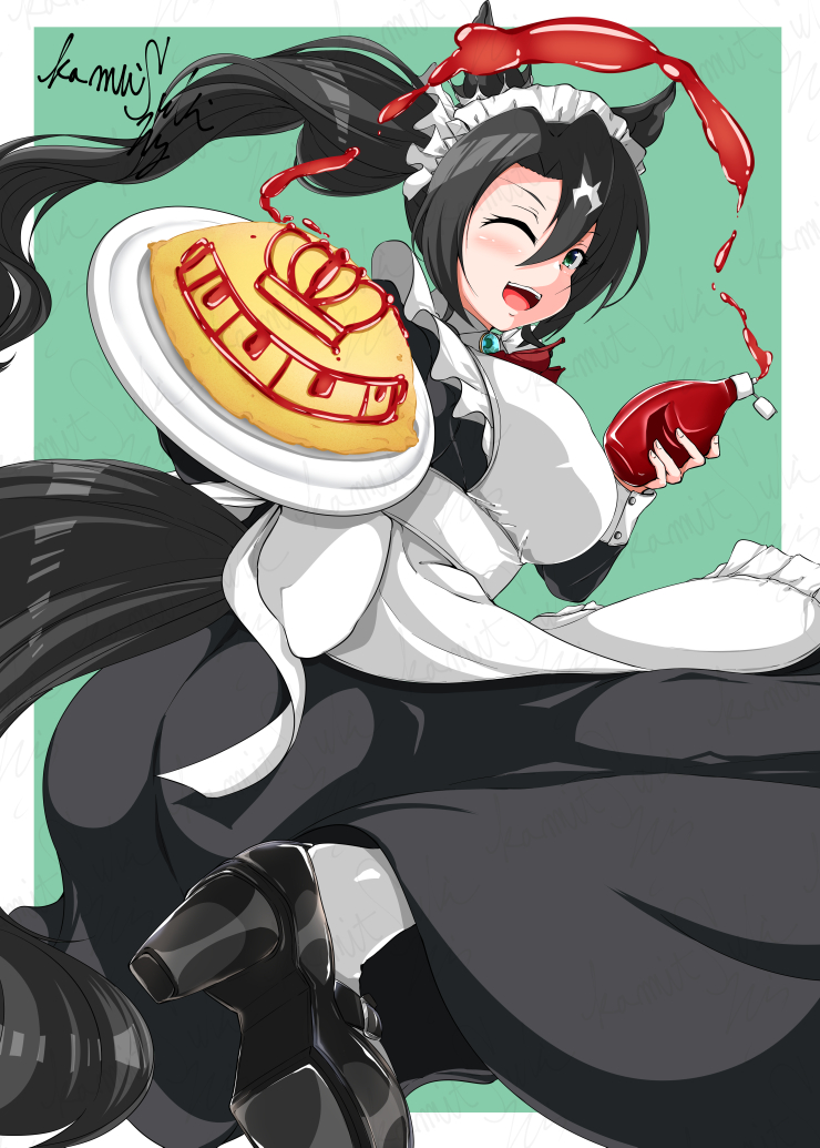 【ウマ娘】
メイドの日らしいので、見なよ、うちのメイドクラちゃんを・・・(再掲 