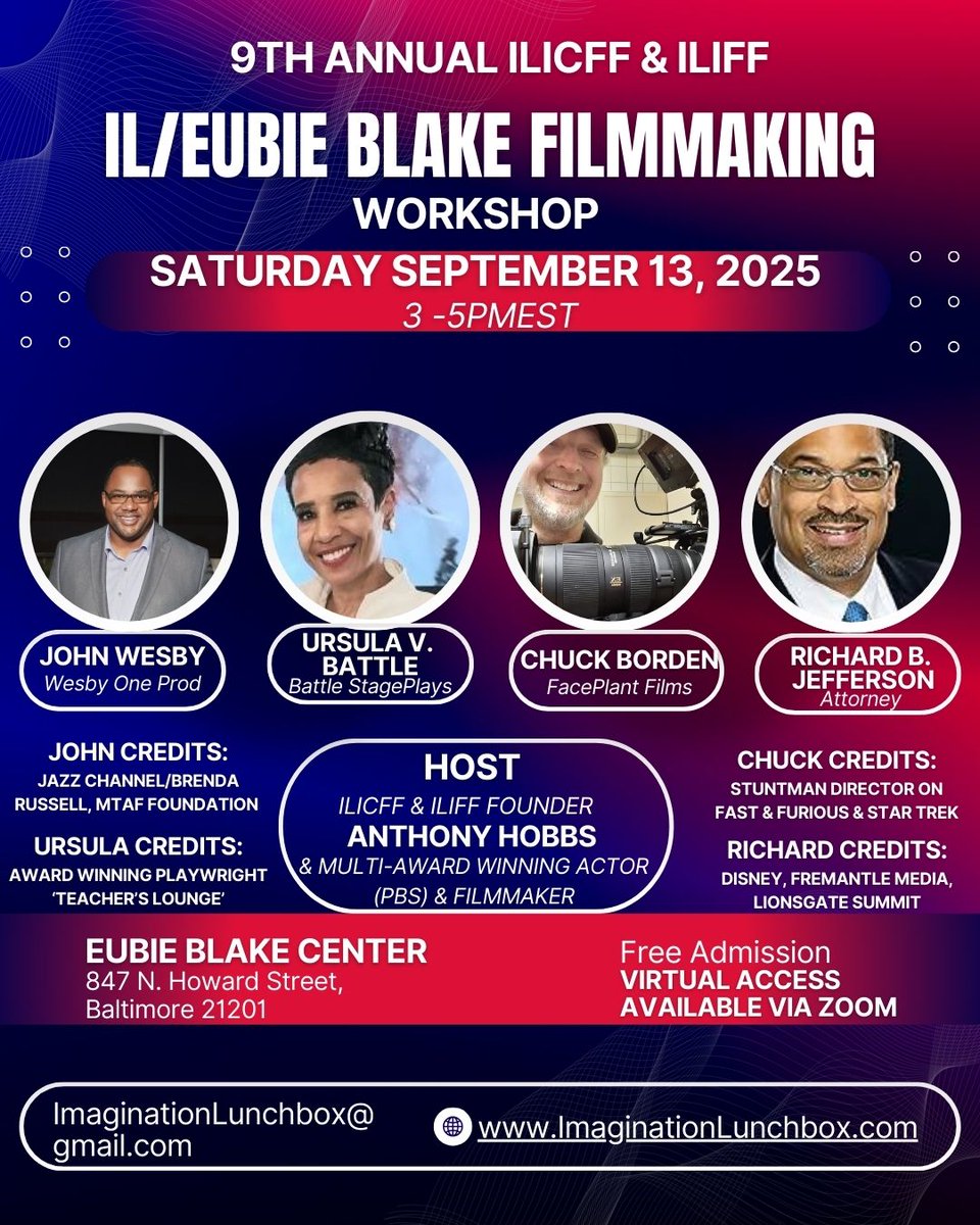 EuniceMoseley's tweet image. #SaveTheDate #FreeAdmission @EubieBlake Center #VirtualAccess
@ImagLunchbox
@AwesomeAnthony0