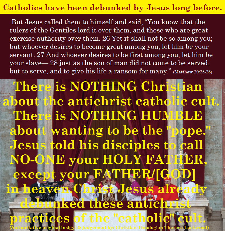 BearerofLight's tweet photo. Nothing Christian, nothing holy, nothing humble about the "pope" of the "catholic" antichrist cult. The so-called, "#PopeLeoXIV" and popes before then are debunked by #ChristJesus long before... https://t.co/RdU92FOeJZ