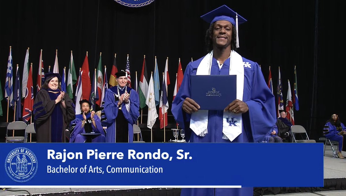 Rajon Rondo graduated from Kentucky today