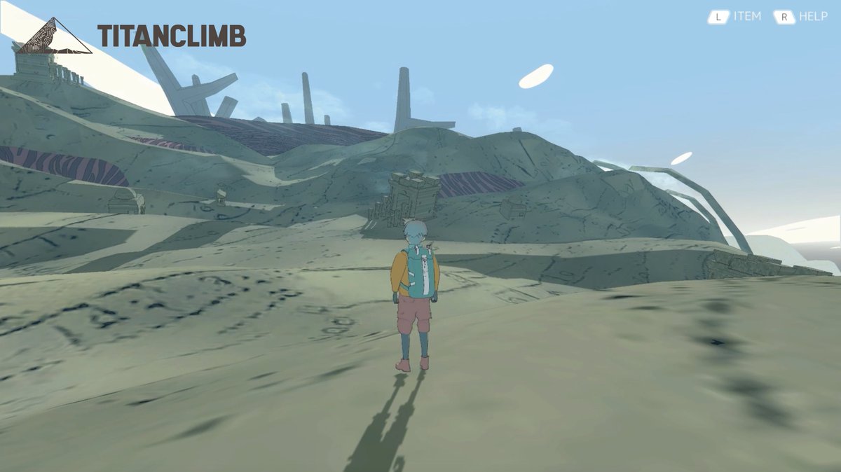 SandVehicle's tweet image. バンド・デシネ風の世界観での巨人に登るゲームを作っています。タイトルロゴをブラッシュアップ（ほぼリニューアル？）しました。より抽象的になりましたが、シンプルさと汎用性が向上されたかと思います #スーパーゲ制デー #IndieGameDev #indiedev