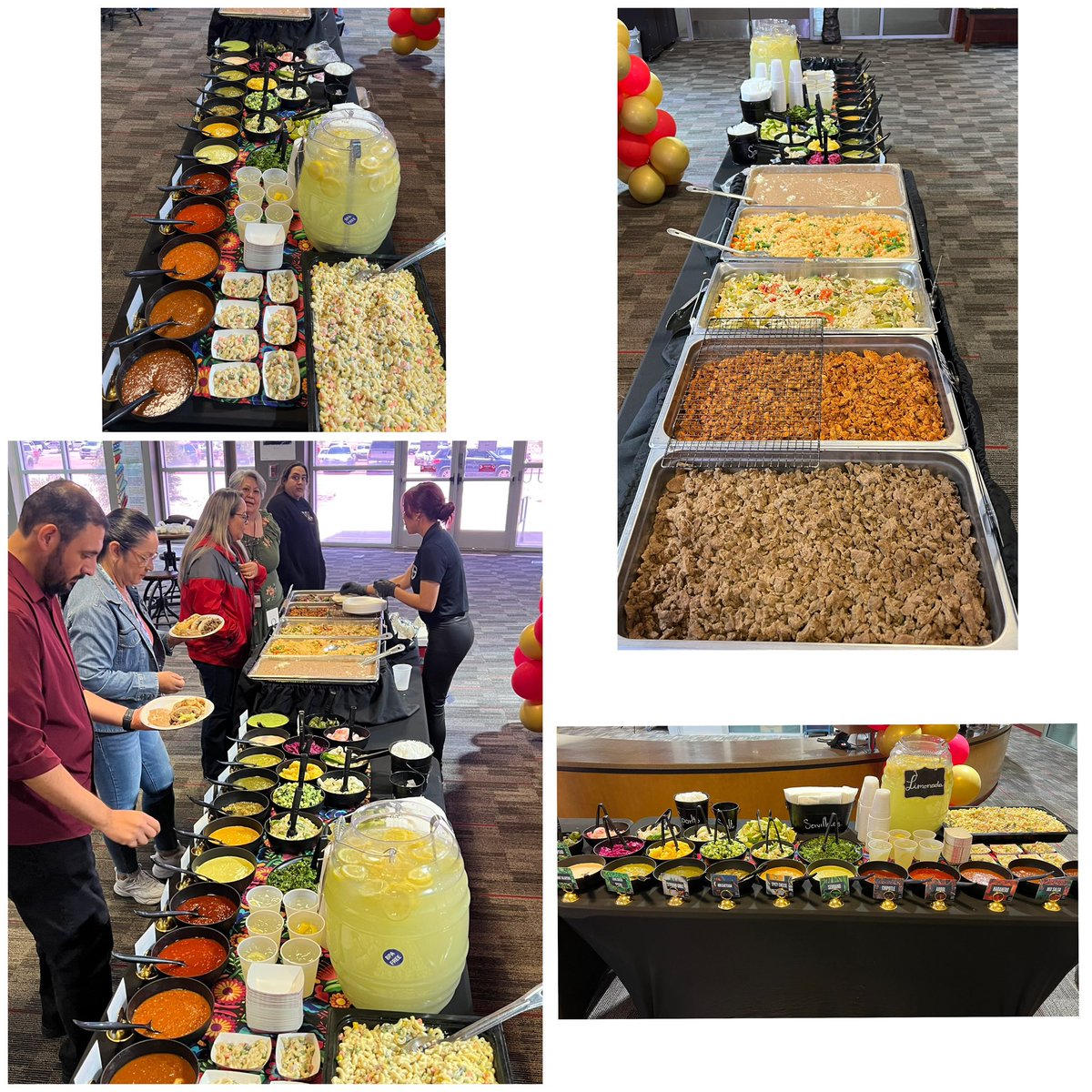 Celebrating the last day of Teacher Appreciation Week with a luncheon provided by our THS Admin. Thank you! #TISDproud