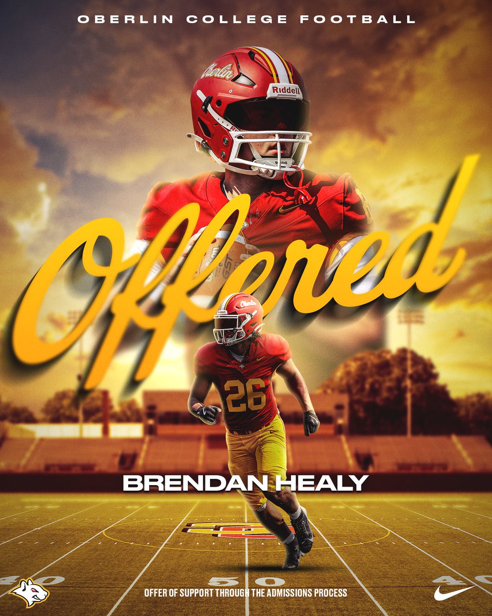 Brendan Healy (@brendan8066169) on Twitter photo Blessed to receive my first offer to play football at the collegiate level. Thank you <a href="/CoachSmith67/">Roseanna Smith</a> <a href="/Yeo_Football/">Oberlin Football</a> for this opportunity. #AGTG
<a href="/mciammo25/">Mark Iammarino</a>
<a href="/HawkenFootball/">HawkenFootball</a>
<a href="/CoachJPont/">John Pont</a> Blessed to receive my first offer to play football at the collegiate level. Thank you <a href="/CoachSmith67/">Roseanna Smith</a> <a href="/Yeo_Football/">Oberlin Football</a> for this opportunity. #AGTG
<a href="/mciammo25/">Mark Iammarino</a>
<a href="/HawkenFootball/">HawkenFootball</a>
<a href="/CoachJPont/">John Pont</a>