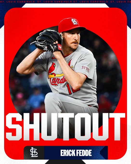 Shutout
Erick Fedde, St. Louis Cardinals
Pictured: Fedde delivers a pitch. He is wearing a gray St. Louis Cardinals jersey and a red cap. 