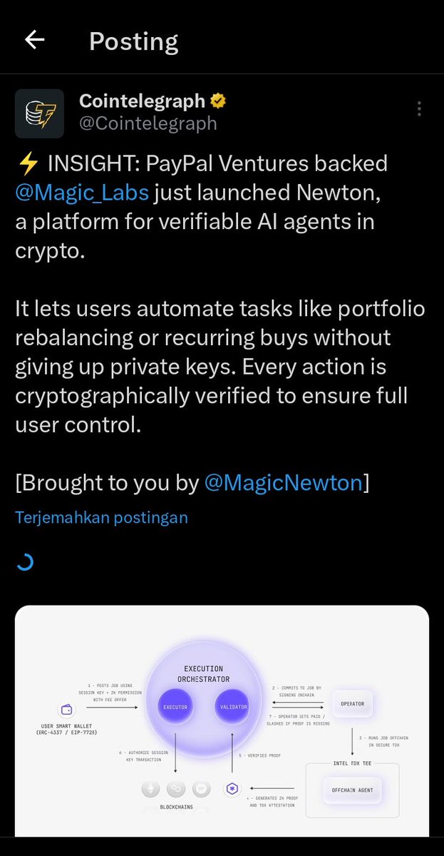 Airdrop Potensisial Jp,Top Tier 1 Global Bro,Akun X Cointelegraph Suport Magicnewton
Join Now JP Brutal🔥🔥 magicnewton.com/portal?referra…
#Magicnewton