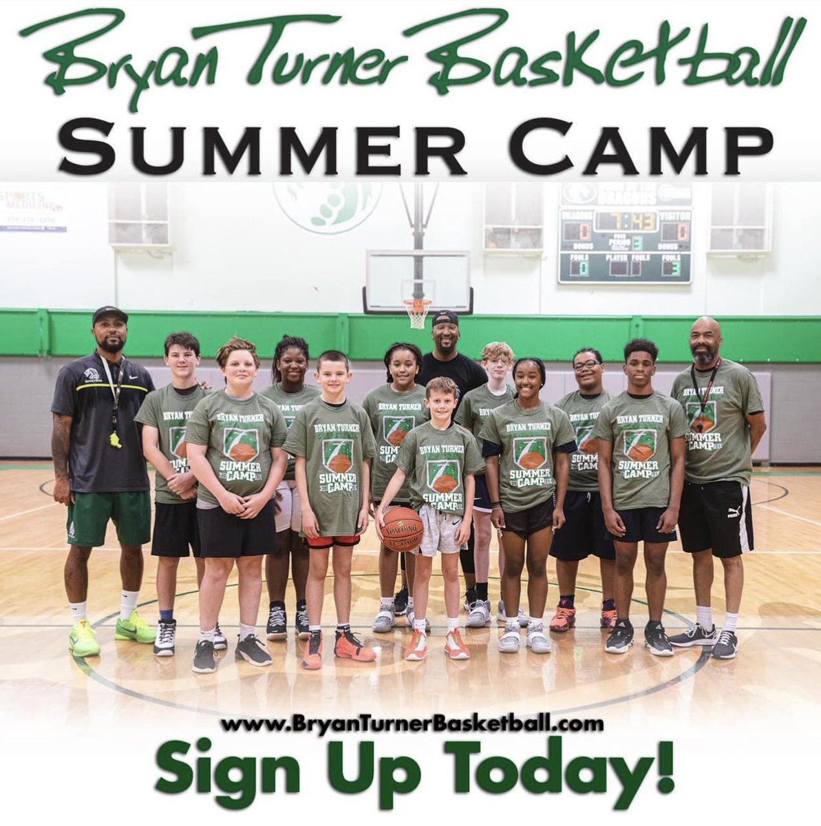 We are down to only 10 spots available for full-day basketball summer camp June 2nd - 6th at St. Mary’s SouthSide Catholic.💚💚💚 

Appreciate everyone’s love and support. Signup ASAP to secure a spot at bryanturnerbasketball.com/camp-signup