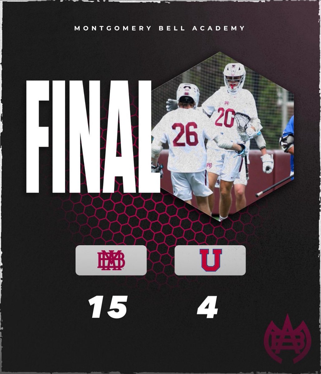 FINAL: MBA 15, MUS 4

Dominant from start to finish! Big Red secure a spot in next week’s state championship against McCallie with the win over the Owls. #RollRed