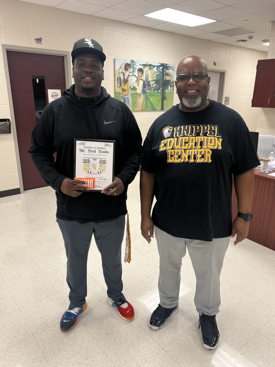 KEC_AISD's tweet image. Celebrating our May Eagle of the Month Mr. Brooks for being everything he said he would be in the interview. We appreciate you!