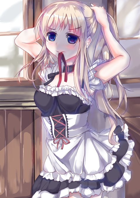 メイドの日ということでうちの子、榛名弥生のメイドコス