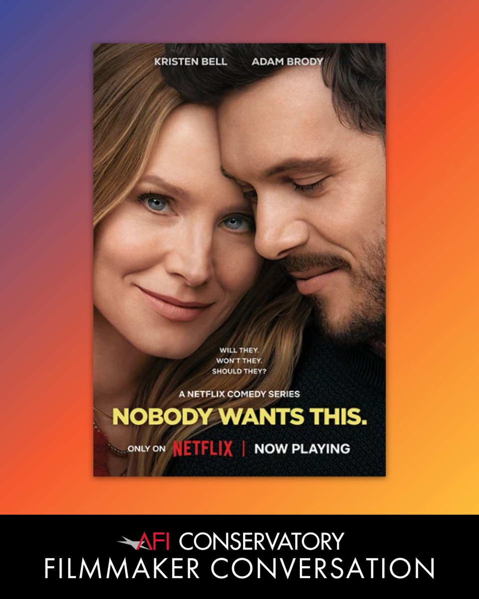 AFIConservatory's tweet image. 🎬 Tonight, at the #AFIConservatory, we hosted Erin Foster, creator, showrunner and executive producer of #NobodyWantsThis, for a special screening of her @Netflix series, followed by a conversation with AFI Fellows & Alumni. Stay tuned for the video of the seminar, coming soon.