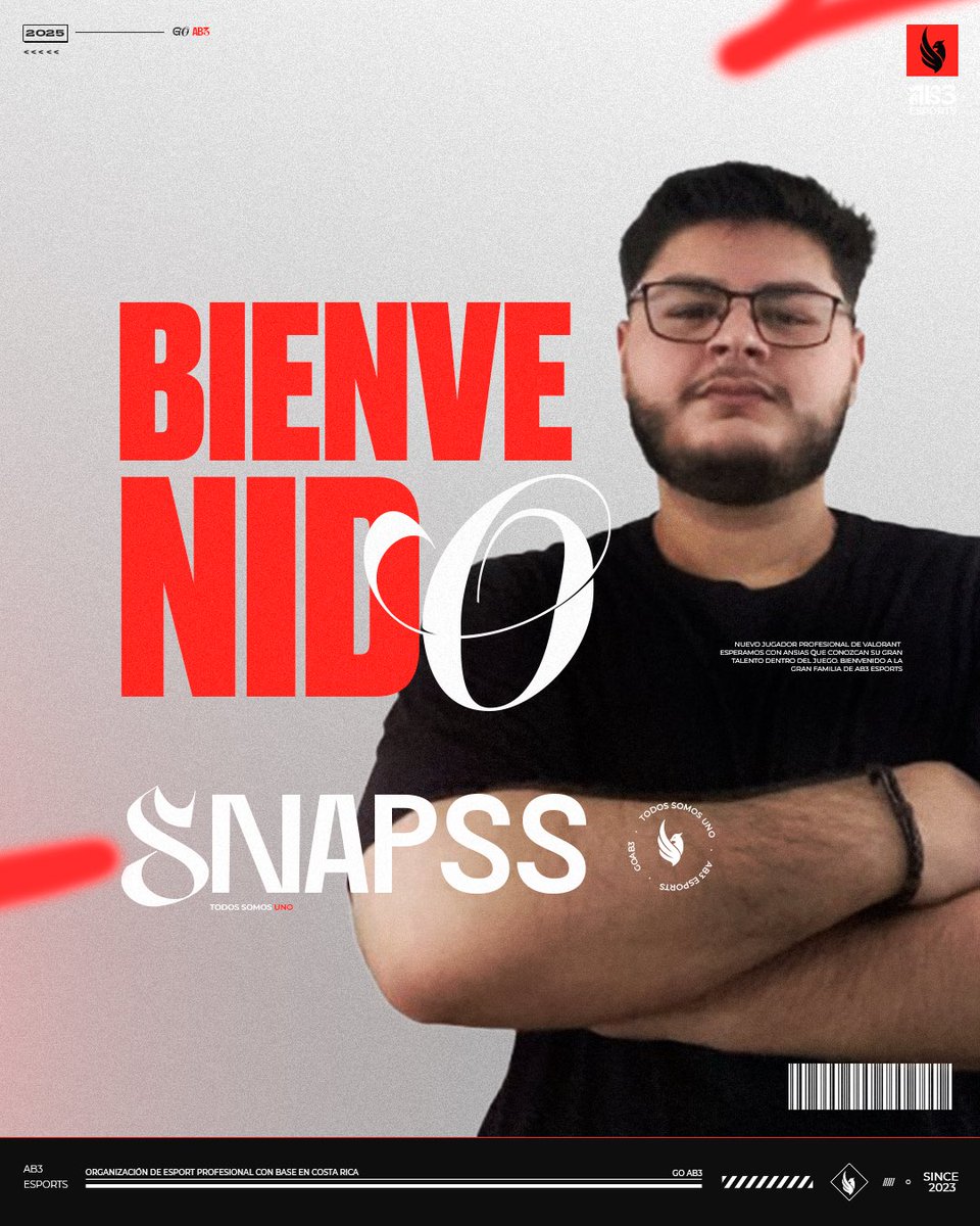 AB3_Esports's tweet image. Un nuevo integrante se une a la familia fénix ¡Bienvenido @SnapssVL  ! 🇨🇷❤️‍🔥

#GOAB3 #VCLLatam