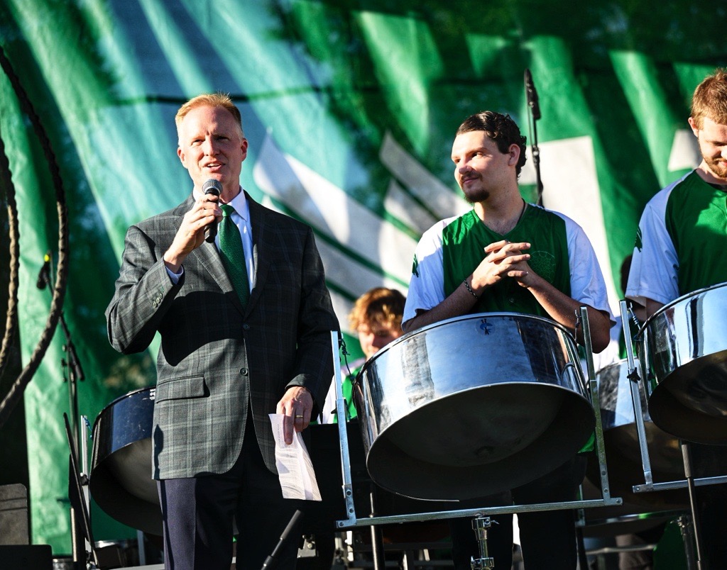 It was great seeing our newest #UNT alumni celebrate commencement tonight at the Grad Block Party with their families and friends. The food, fun, and of course, the music was fantastic! Congrats again #UNT25 graduates!