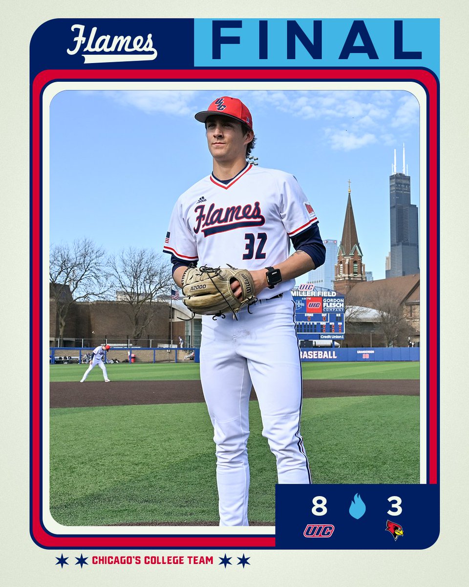 FLAMES WIN!

UIC keeps the bats hot, and Dillon Schueler strikes out a season-high 10 batters in a series opening win! 

Game two tomorrow at 3 p.m.

#ChicagosCollegeTeam