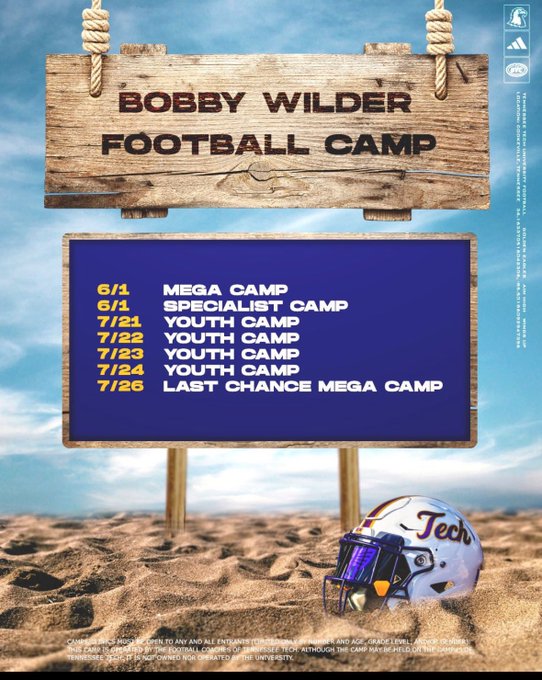 Kolby_014's tweet photo. Appreciate the invite to @TNTechFootball! Grateful for the opportunity to compete, learn, and grow. Let’s work! 🏈 #Thankful #GrindSeason #Football https://t.co/5lIqHajnxE