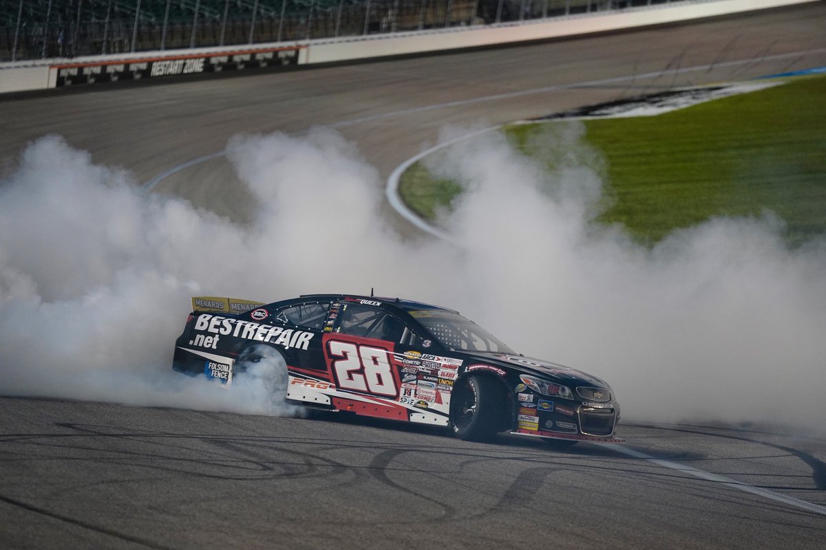 .<a href="/03Butterbean/">Brenden Queen</a> becomes the second driver to win at <a href="/kansasspeedway/">Kansas Speedway</a> for PRG! 🏁
