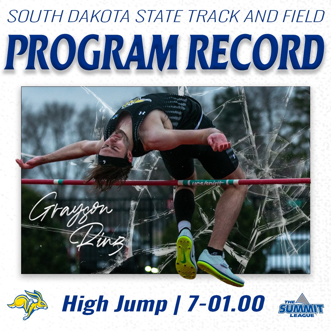All The Way Up ☝️🔥

Grayson tied Ben Jasinski's program record to win high jump at the USD Twilight 🤯

#GoJacks🐰
