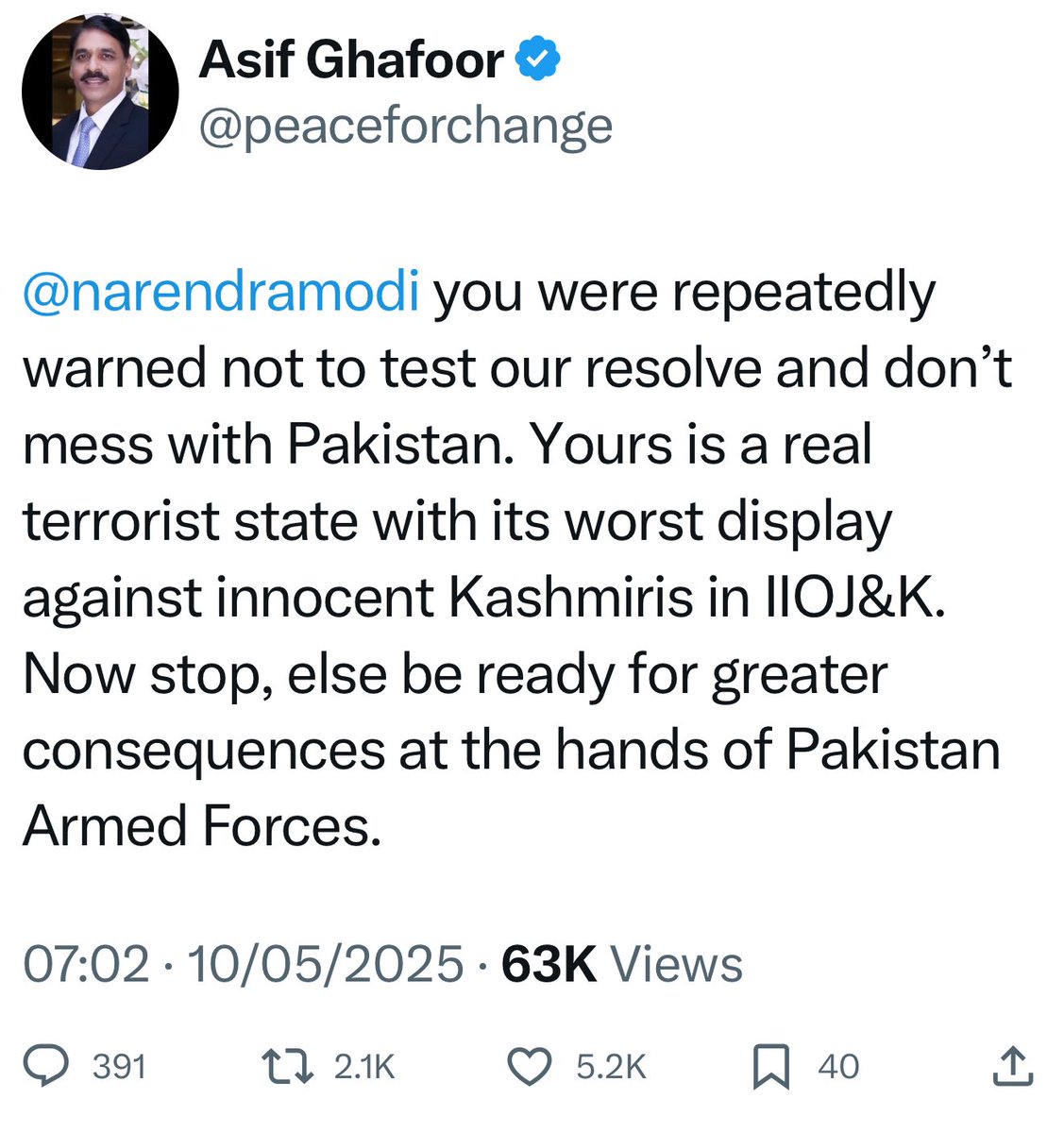 X hides this post from my TL shared now in picture below. Indian influence?? Come on India…. just a post. How would you face Pakistan Armed Forces???
