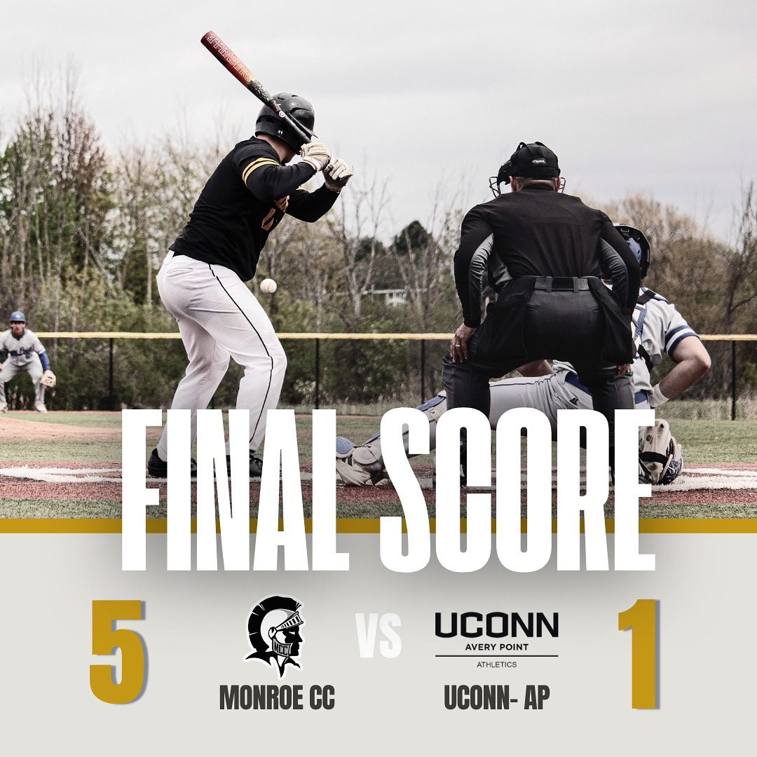 MCC Tribunes (@mcctribunes) on Twitter photo HUGE WIN FOR @tribunebaseball as they down UCONN AP in Game 1 of the NJCAA East Sub-Districts, 5-1 🚨
⚾️ Brennan Hileman | 7 IP | 1 ER | 9 K's | 1W
⚾️ Evan Brock | 3x RBI | 1x 2B | 1x R
⚾️ Miguel Matos | Earns Save #2️⃣
Game Two's starts at 1 PM tomorrow!
<a href="/NJCAAReg3/">NJCAA REGION 3</a> HUGE WIN FOR @tribunebaseball as they down UCONN AP in Game 1 of the NJCAA East Sub-Districts, 5-1 🚨
⚾️ Brennan Hileman | 7 IP | 1 ER | 9 K's | 1W
⚾️ Evan Brock | 3x RBI | 1x 2B | 1x R
⚾️ Miguel Matos | Earns Save #2️⃣
Game Two's starts at 1 PM tomorrow!
<a href="/NJCAAReg3/">NJCAA REGION 3</a>