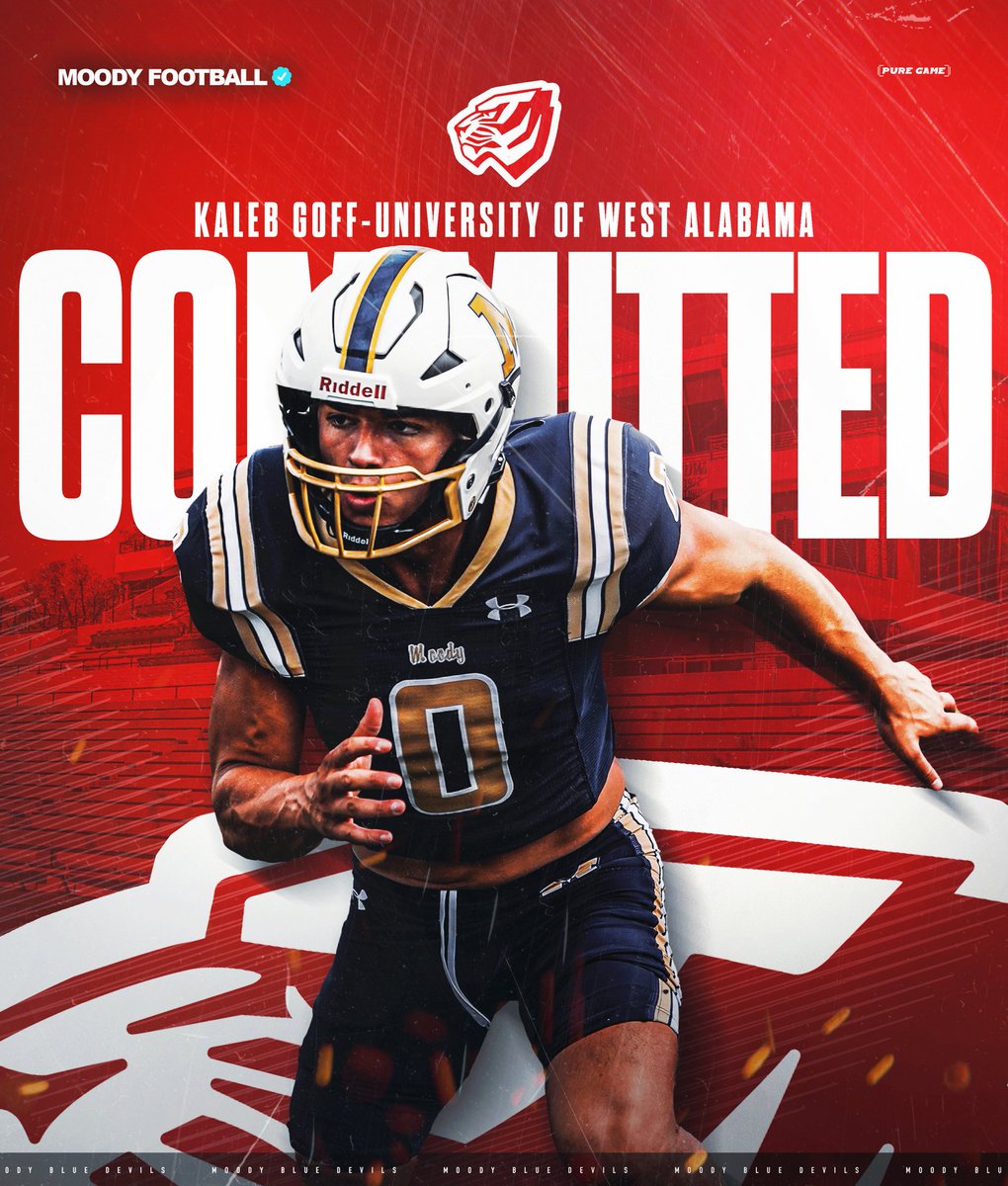 Kaleb Goff (@kalebgoff10) on Twitter photo #AGTG First I'd like to thank my Lord and Savior Jesus Christ for blessing me with the opportunity to pursue the game that I love at the next level. I’m committing to the university of West Alabama <a href="/jakeganus/">Jake Ganus</a> <a href="/Camwillis_/">Cam Willis</a> <a href="/CoachCampbell45/">Brandon Campbell</a> <a href="/CoachChaseBiles/">Chase Biles</a> <a href="/_CoachHamp400/">C.J. Hampton</a> @MoodyFBa #AGTG First I'd like to thank my Lord and Savior Jesus Christ for blessing me with the opportunity to pursue the game that I love at the next level. I’m committing to the university of West Alabama <a href="/jakeganus/">Jake Ganus</a> <a href="/Camwillis_/">Cam Willis</a> <a href="/CoachCampbell45/">Brandon Campbell</a> <a href="/CoachChaseBiles/">Chase Biles</a> <a href="/_CoachHamp400/">C.J. Hampton</a> @MoodyFBa