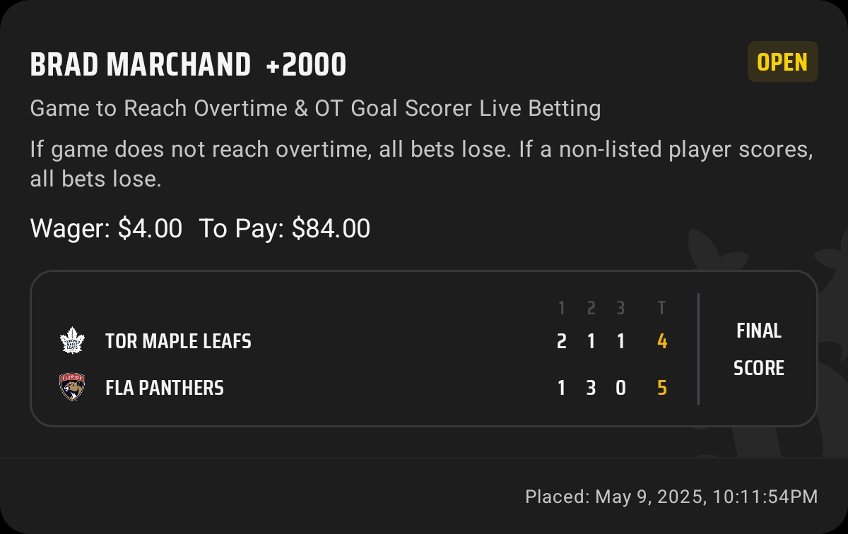Sweet. Threw 4 bucks on 3 different guys. ✅