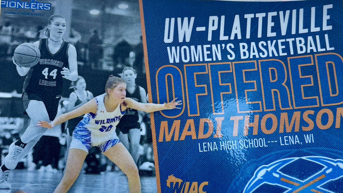 Madilyn Thomson (@thomson_madilyn) on Twitter photo After a great visit with Coach Dels and Coach McNiff I am happy to announce that I have received my 1st offer to play at the next level. Thank you <a href="/UWPlattWBB/">UW-Platteville Women’s Basketball</a> for a beautiful day. <a href="/wilegends/">Wisconsin Legends</a> #BeALEGEND After a great visit with Coach Dels and Coach McNiff I am happy to announce that I have received my 1st offer to play at the next level. Thank you <a href="/UWPlattWBB/">UW-Platteville Women’s Basketball</a> for a beautiful day. <a href="/wilegends/">Wisconsin Legends</a> #BeALEGEND