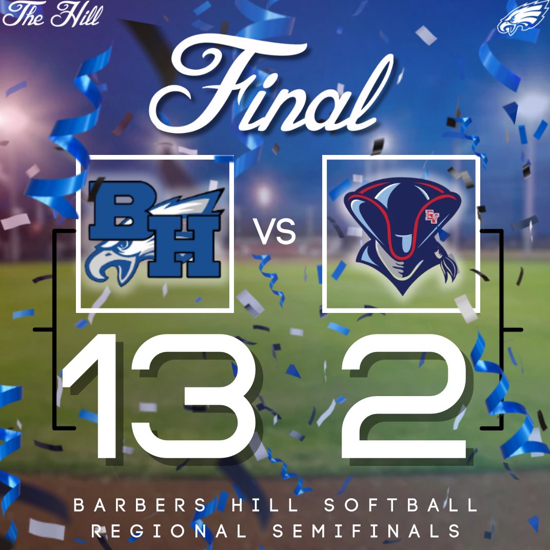 🥳🥎ATTA, GIRLS!!🥎🥳
The Lady Eagles are moving on to the Regional Finals next week!! Way to Work!!! #WingsUp🤙