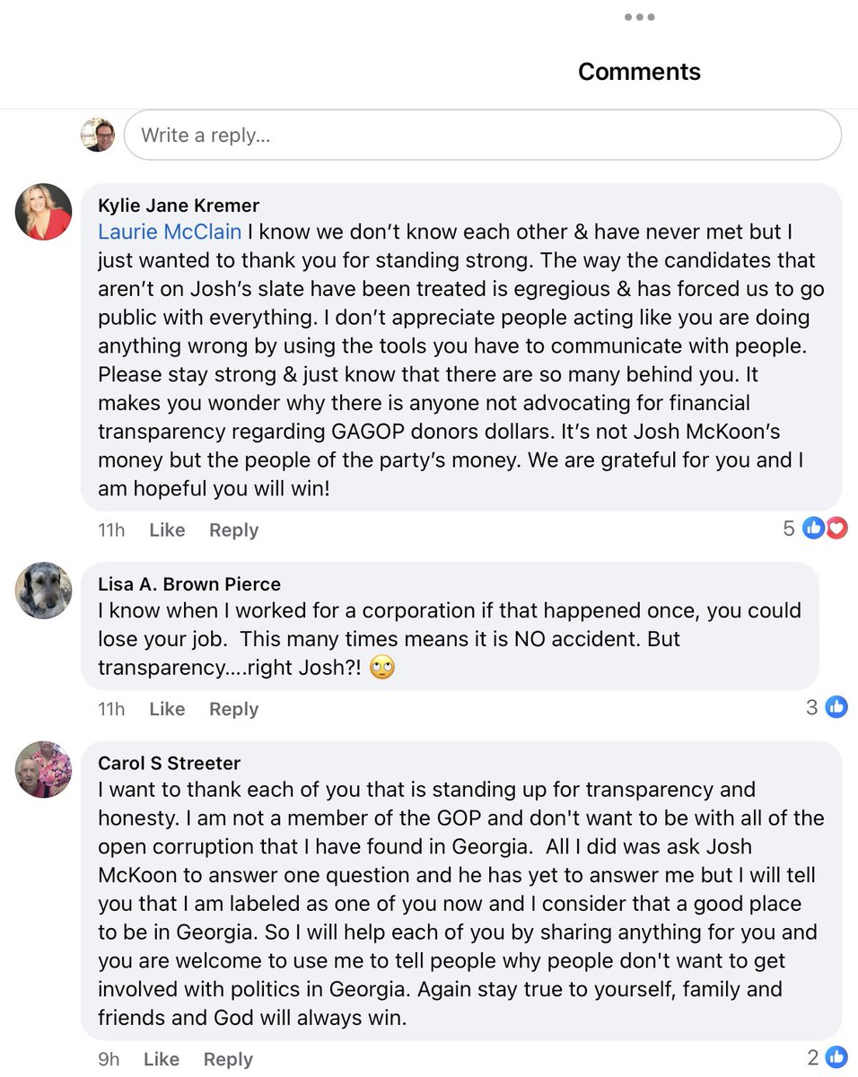 Shawn (@lavenlarose) on Twitter photo Jam packed information and enlightening comments from Laurie McClain here. Thank you, Laurie, for fighting for truth and shining the light in the dark corners of Josh McKoon’s mode of operation when it comes to the finances of the GA GOP. It is ugly.<a href="/realtimsharp/">Tim Sharp 🍊 🍊 🇺🇸</a> Jam packed information and enlightening comments from Laurie McClain here. Thank you, Laurie, for fighting for truth and shining the light in the dark corners of Josh McKoon’s mode of operation when it comes to the finances of the GA GOP. It is ugly.<a href="/realtimsharp/">Tim Sharp 🍊 🍊 🇺🇸</a>